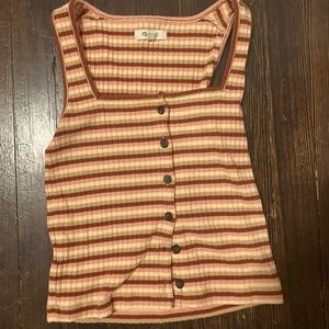 Madewell Striped Button Tank